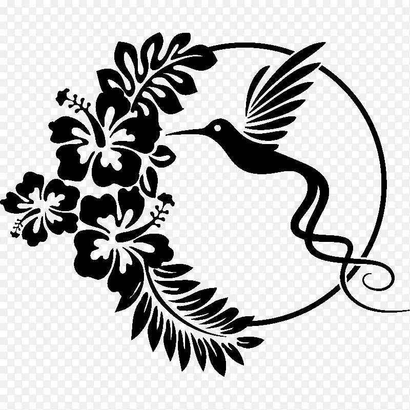 视觉艺术夏威夷剪影剪贴画-PNG colibri