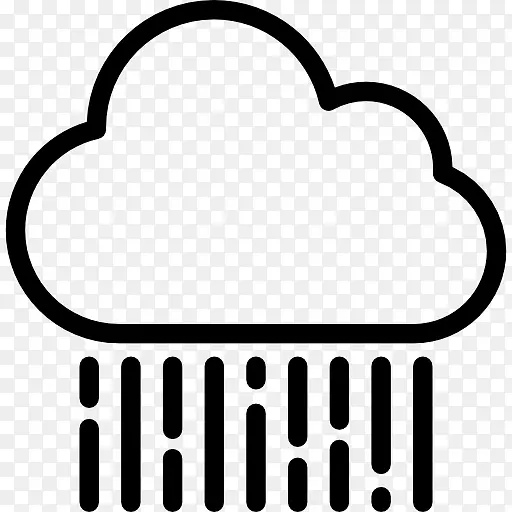 云计算机图标雨气象学.云