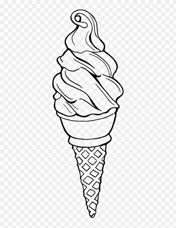 冰淇淋锥纸杯蛋糕绘图冰淇淋