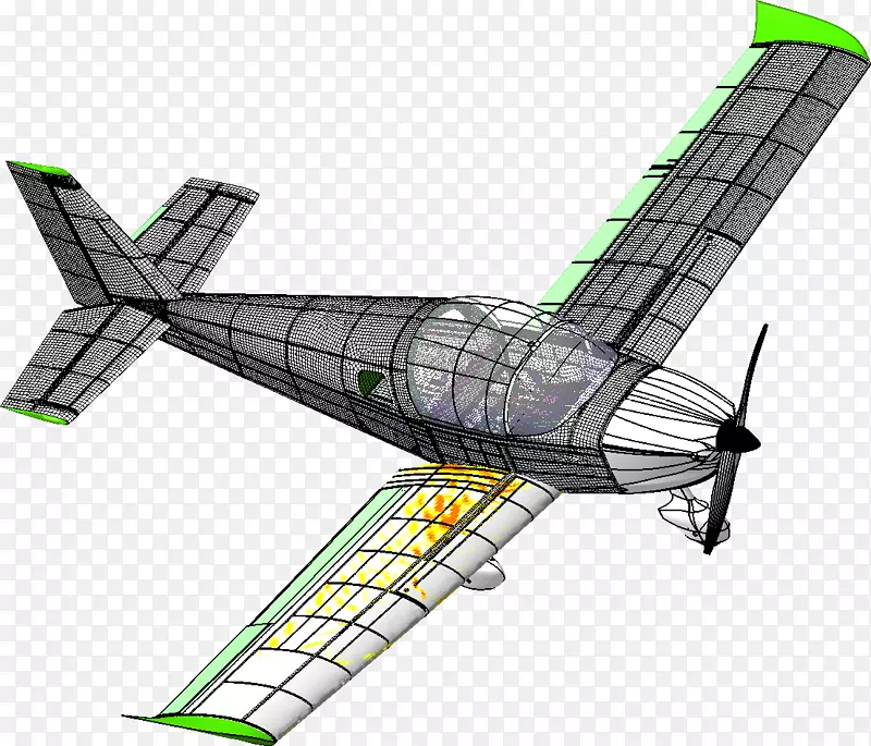 螺旋桨Sonaca 200飞机机翼飞机