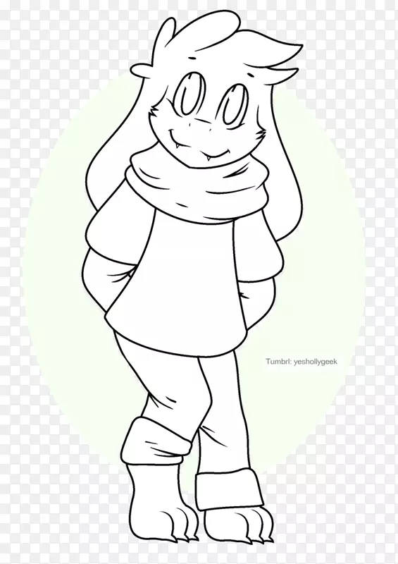 拇指线艺术画/m/02csf-暗图Asriel