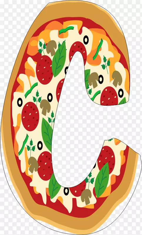 比萨饼派对字母表字母剪辑艺术-披萨