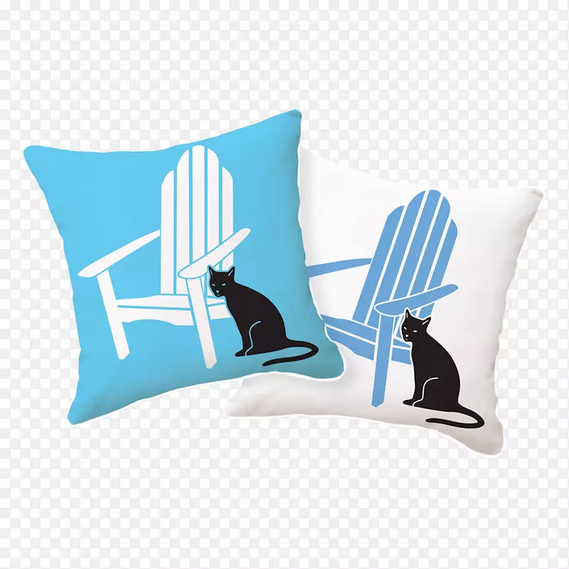 靠垫，抛枕，阿迪朗达克椅子，猫枕