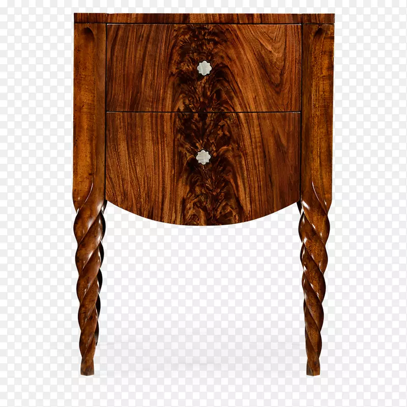 床头柜木头染色古董桌