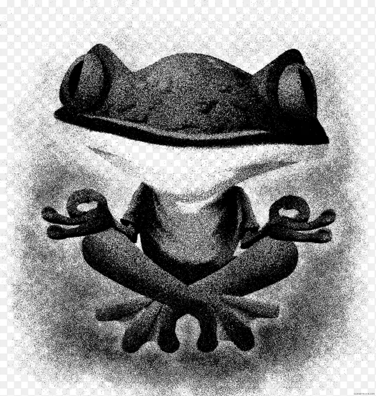 青蛙冥想贴纸贴花艺术-青蛙