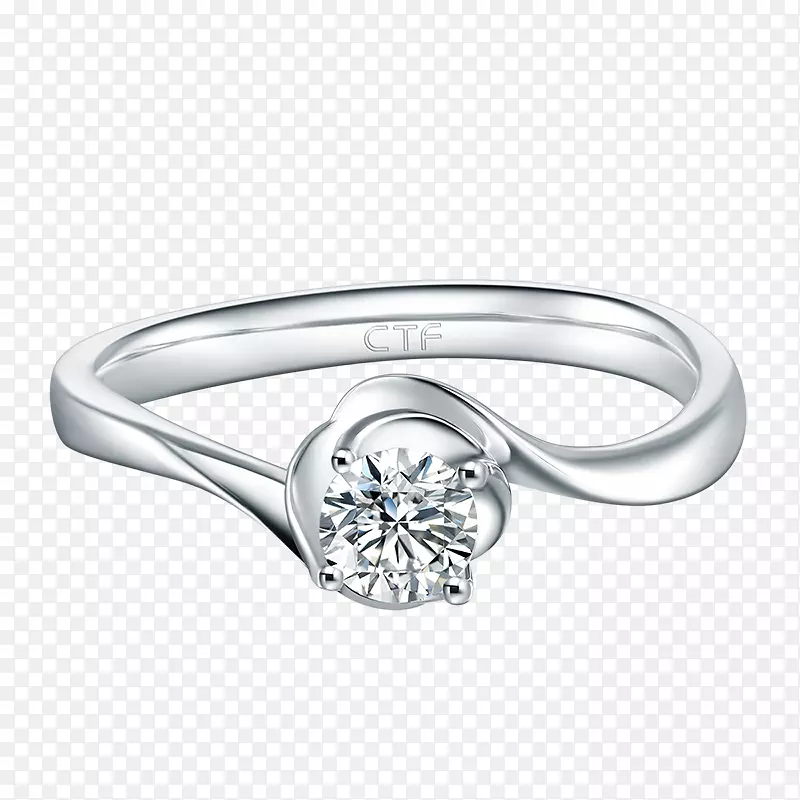 结婚戒指珠宝银纸牌-周大福金戒指
