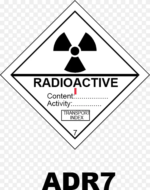 危险货物第7类放射性物质危险货物标签放射性衰变标签-软姐姐