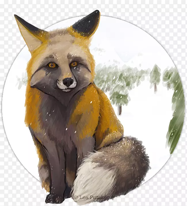 红狐袋狐狸动物毛皮-狐狸