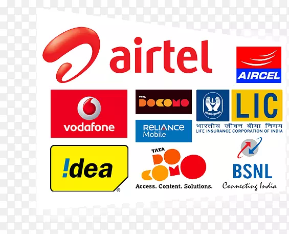服务印度移动电话Bharti Airtel IDEA蜂窝-全移动充电标志