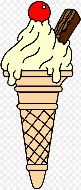 冰淇淋锥，圣代着色书，冰淇淋店-冰淇淋