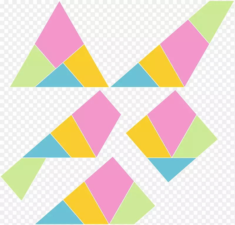 平面设计拼图剪贴画三角形拼图
