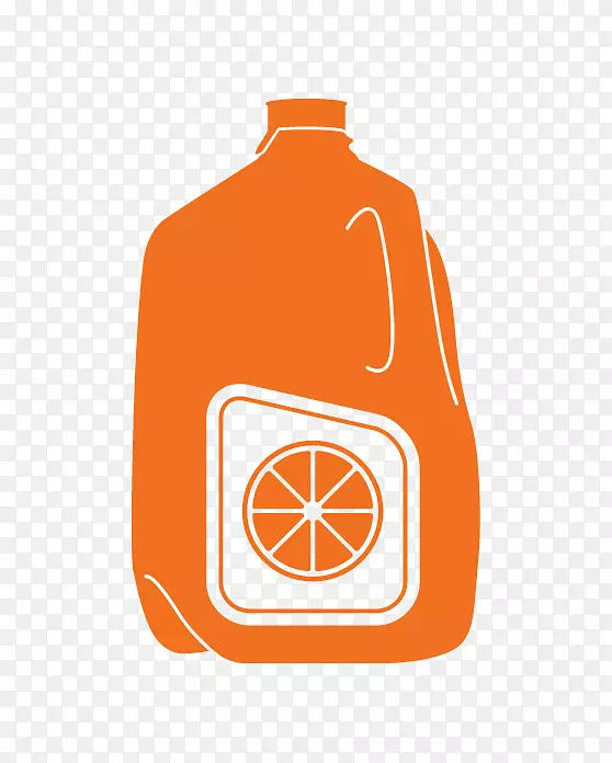 橙汁瓶杏仁奶昔手绘面包片