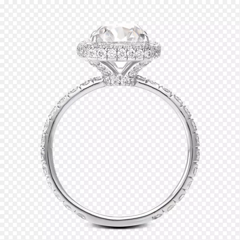 婚戒体珠宝银戒指光环