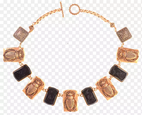 项链珠，手镯，宝石琥珀-埃及耳环
