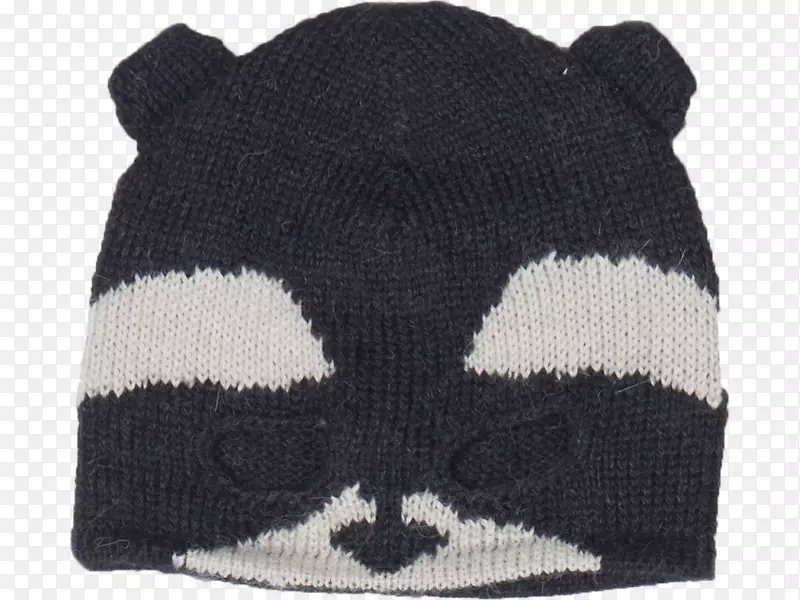浣熊纽约市动物帽子围巾-浣熊