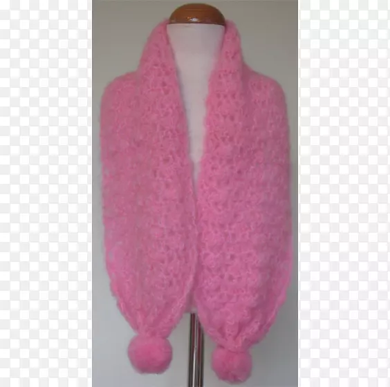 围巾粉红m羊毛-粉红色披肩