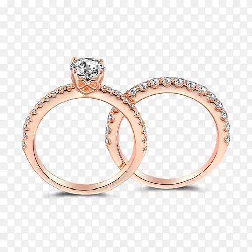 结婚戒指银身珠宝-两枚银结婚戒指