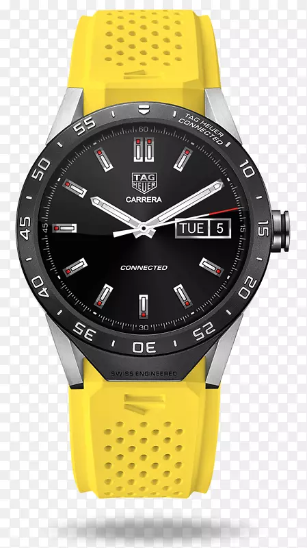 Moto 360(第二代)三星齿轮S3标签Heuer连接智能手表-黄色计时器