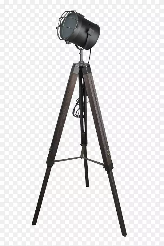 三脚架灯双筒望远镜照相机光学.灰色地板