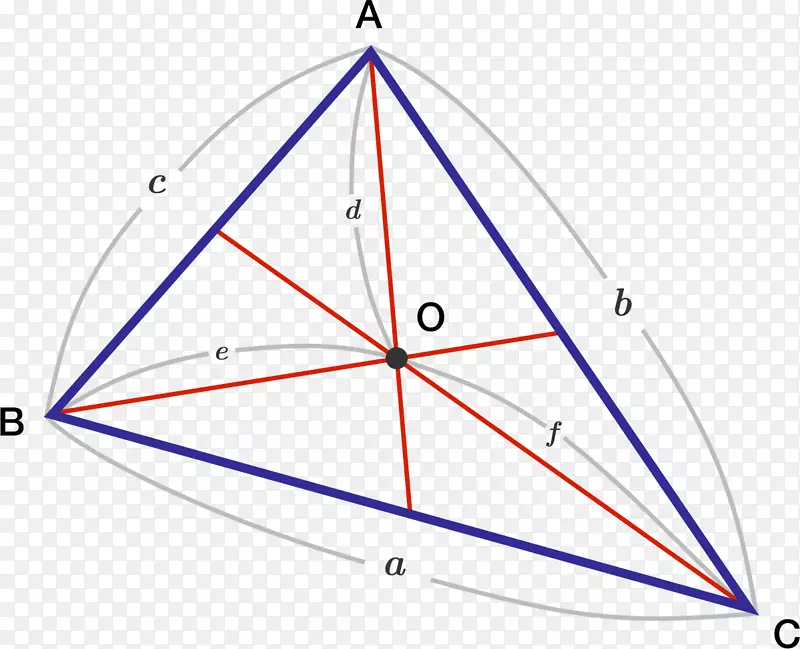 三角形质心点中红三角形几何