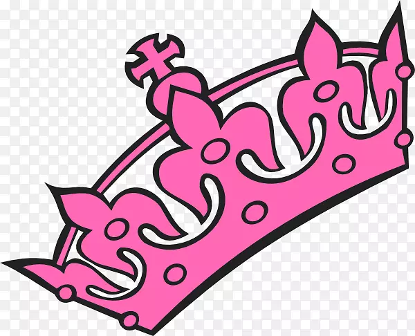 皇冠皇室-免费剪贴画-粉红色皇冠