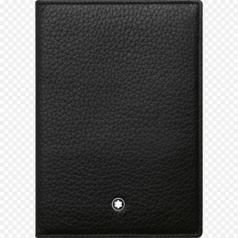 皮夹皮革长方形黑色m-护照和行李材料