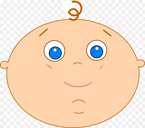 婴儿笑脸剪贴画-婴儿蓝眼睛