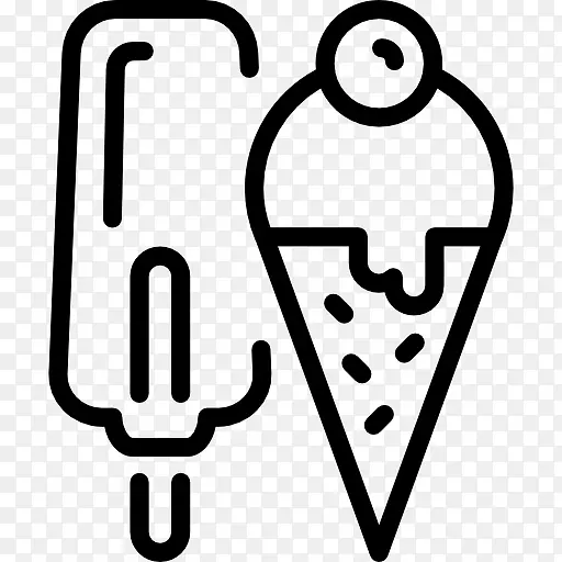 冰淇淋圆锥形冷冻甜点食品油炸