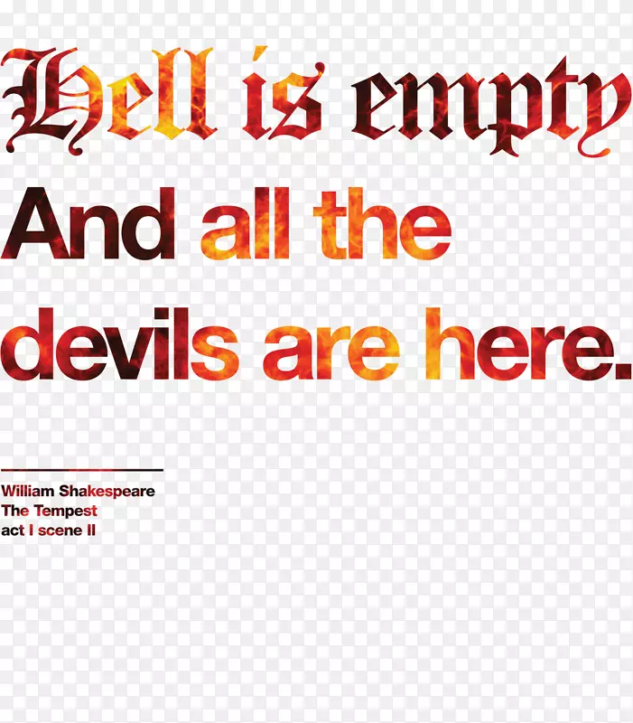地狱空荡荡，魔鬼在人间。品牌字体-字体