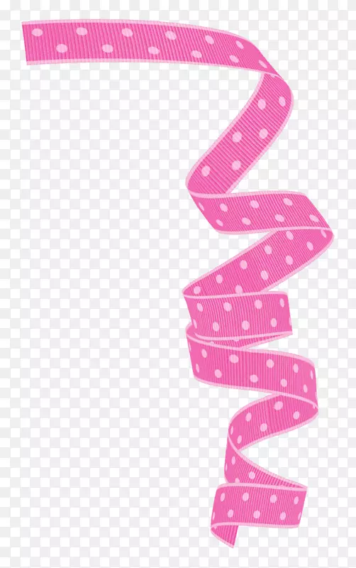 粉红色m字型-波浪形丝带
