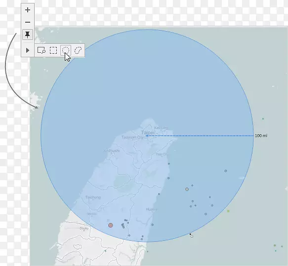 圆角图大气测量距离