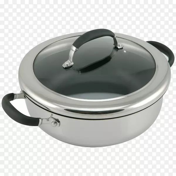 圆形炊具，砂锅，不锈钢煎锅，钢制锅