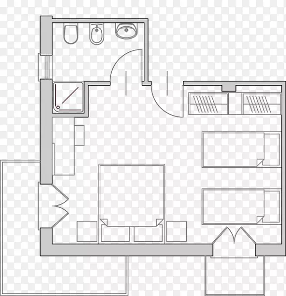 平面图建筑、房屋家具、纸张-家用房间