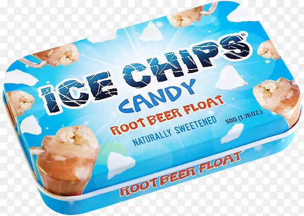 根啤酒冰片糖果πa colada冰淇淋-浮动薯片