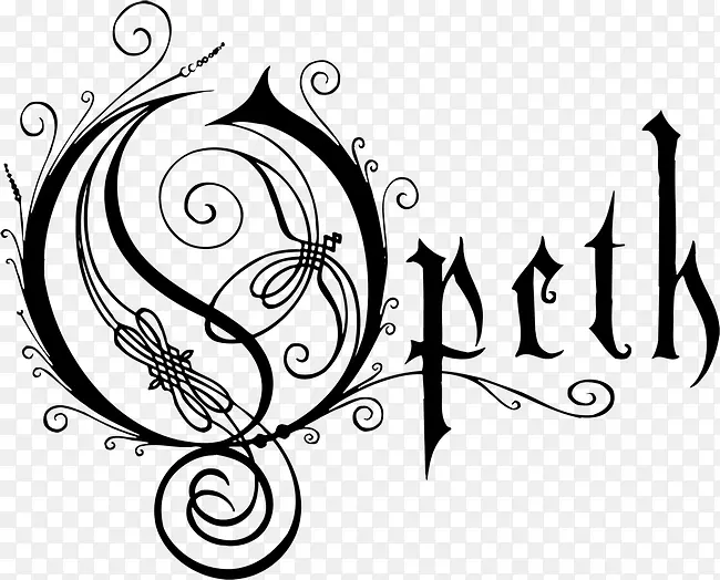 nbc渐进式摇滚的Opeth徽标-站立时苍蝇的干扰