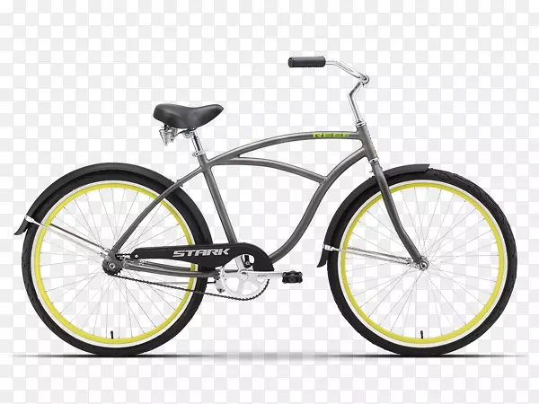 巡洋舰自行车电子自行车公司盛气凌人-绿色和深灰色