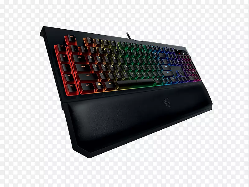 计算机键盘Razer BlackWidow chroma v2 Razer Inc.游戏键盘rgb彩色模型.手腕扶手
