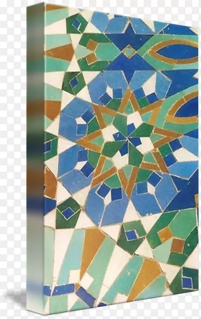 哈桑二世清真寺纺织品对称图案-马赛克