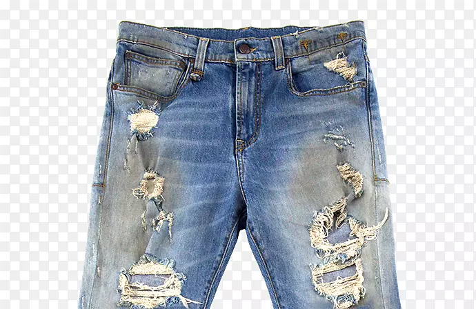 牛仔裤，牛仔，百慕大短裤，Y7工作室威廉斯堡-撕裂牛仔裤