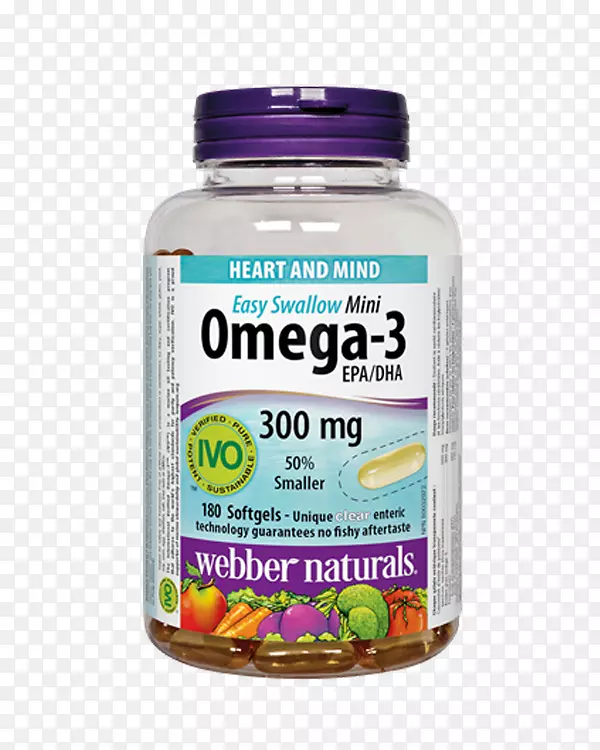 膳食补充剂-脂肪酸-3鱼油软凝胶健康-epa dha omega 3