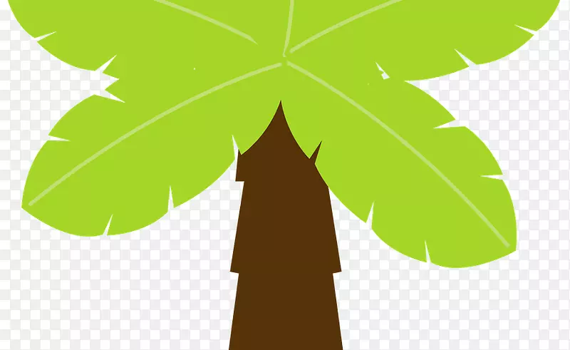槟榔科树木剪贴画.手绘熊猫