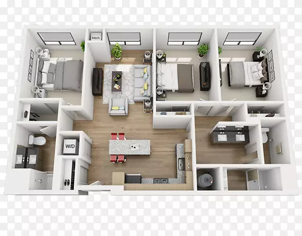 天域公寓平面图-室内设计方案