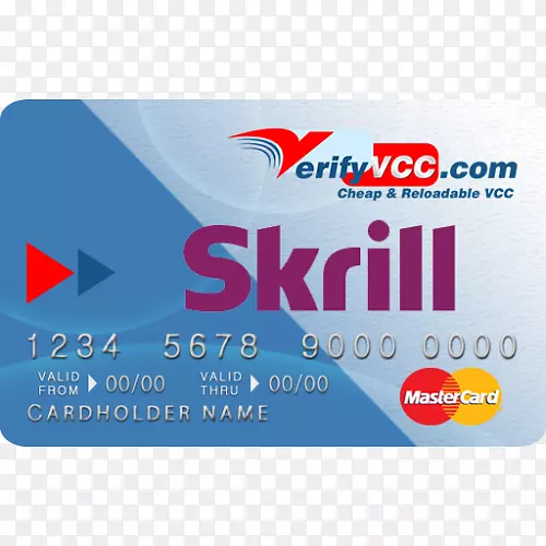 借记卡徽标Skrill品牌-电子货币支付