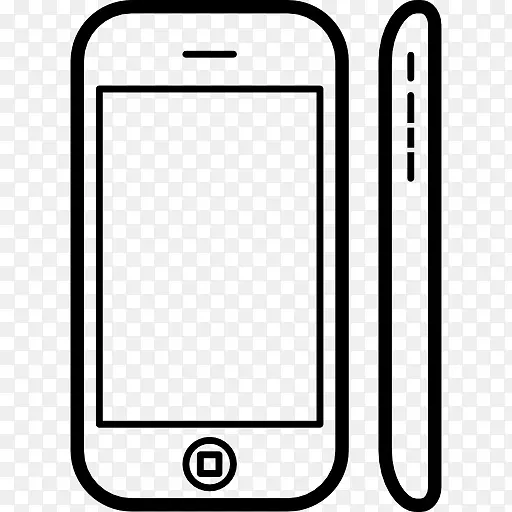 iPhone3G iphone 4s iphone 5s智能手机电脑图标-移动顶部视图