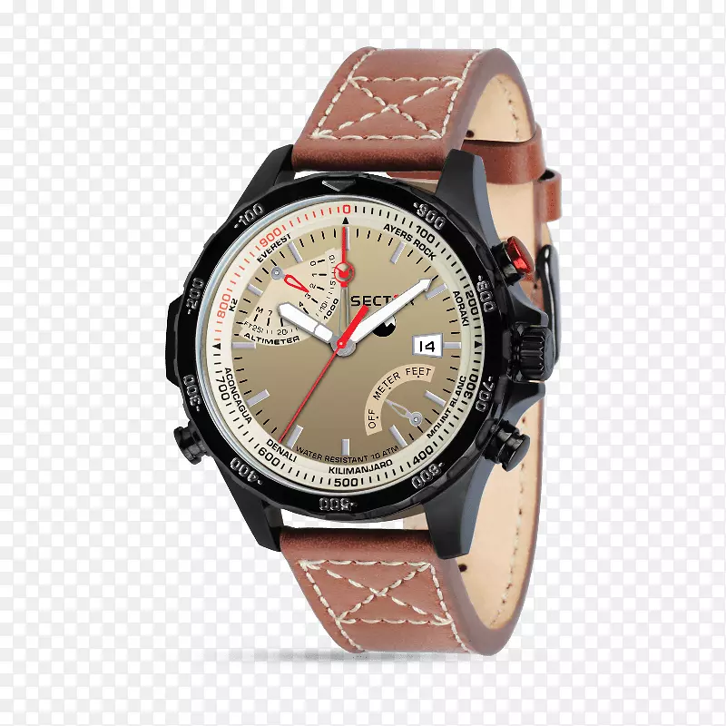 扇区无限制手表防水标记石英时钟计时表.挑战极限