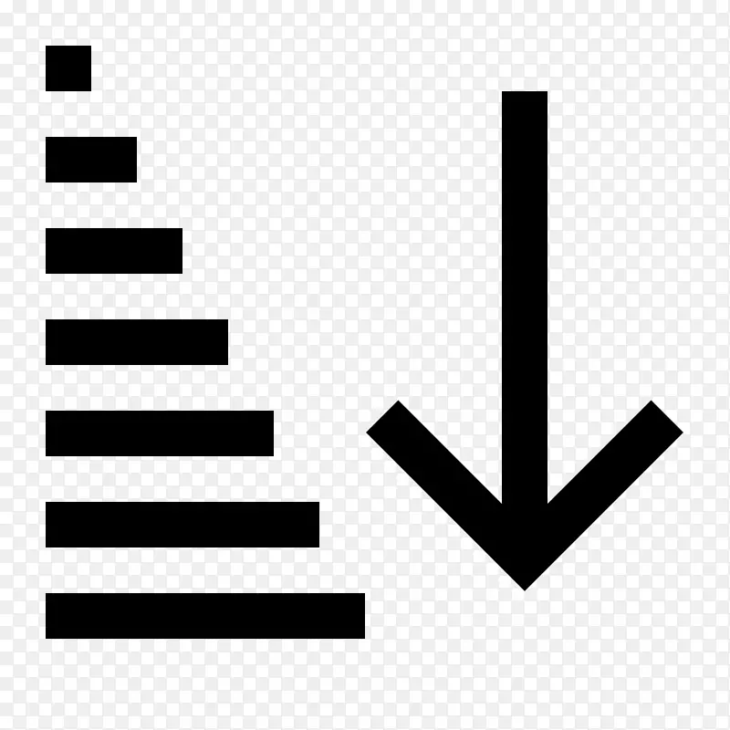计算机图标符号箭头升序箭头