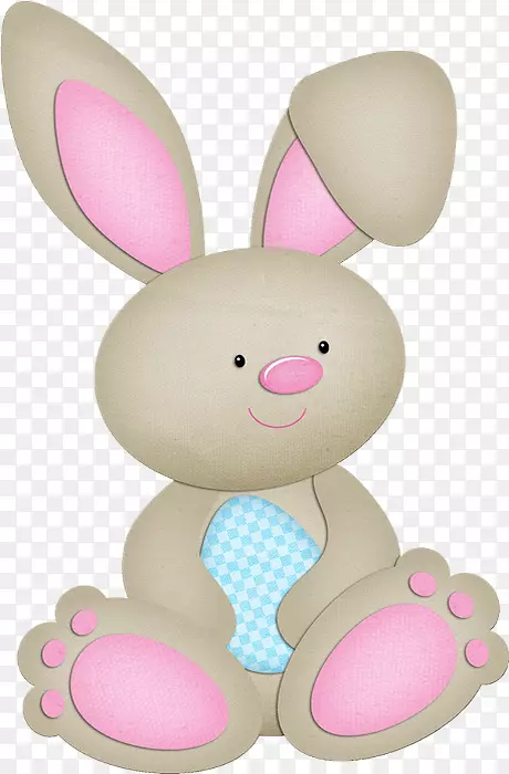 欧洲兔子复活节兔子宝宝淋浴-复活节快乐