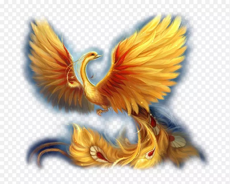 凤凰：金色的母马，火鸟，还有神奇的金环-火鸟和传说中的生物-凤凰