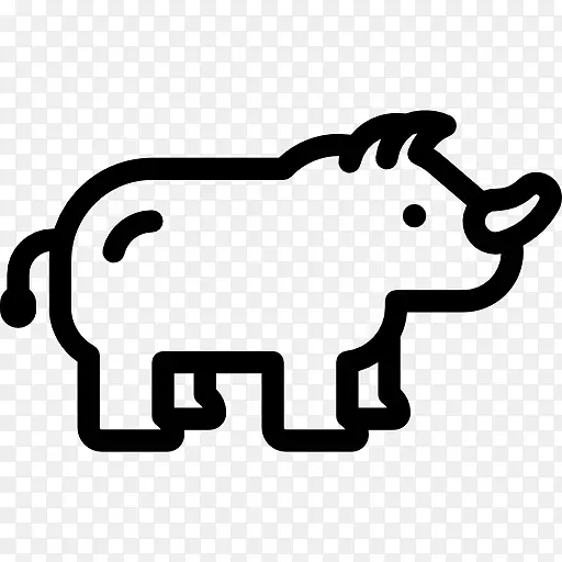 犀牛电脑图标剪贴画动物园图标