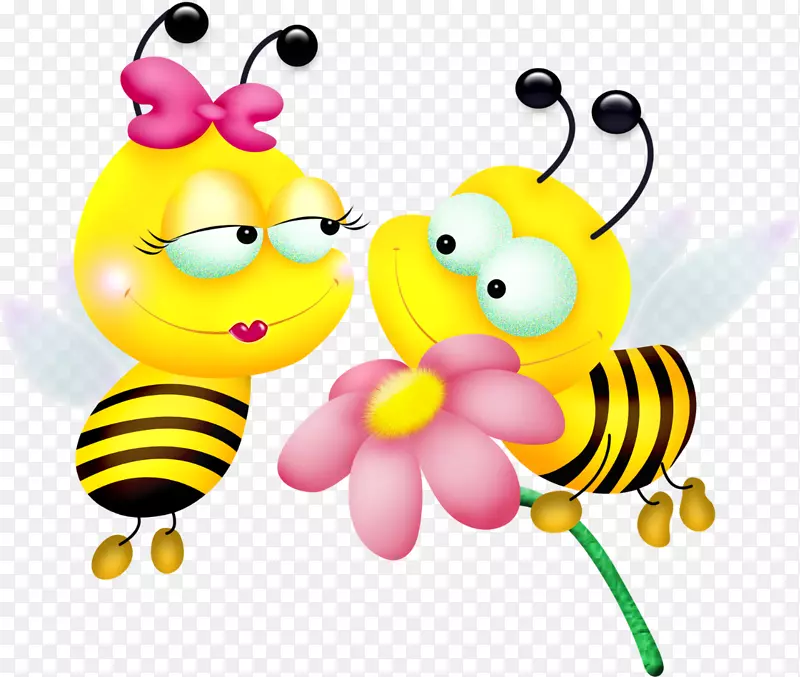 蜜蜂画卡通剪贴画-蜜蜂